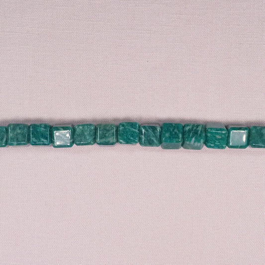 10 mm by 10 mm amazonite cubes