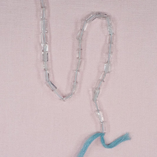 7 mm by 5 mm rectangular aquamarine beads