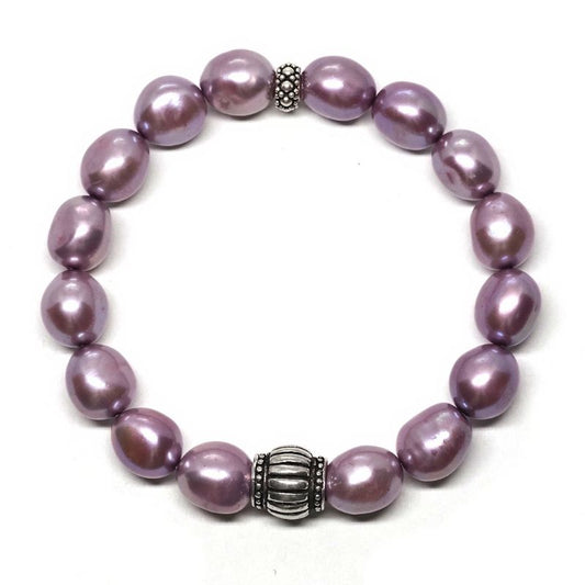 Purple and silver bracelet