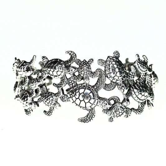 Teeming turtle cuff bracelet