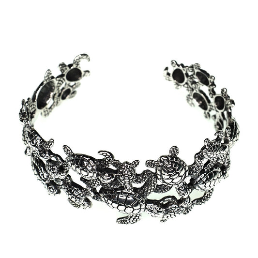 Teeming turtle cuff bracelet