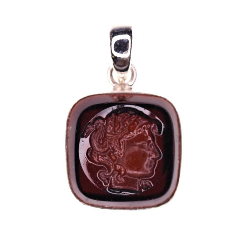 Vintage square intaglio pendant