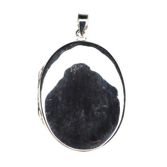 Large oval sterling silver locket