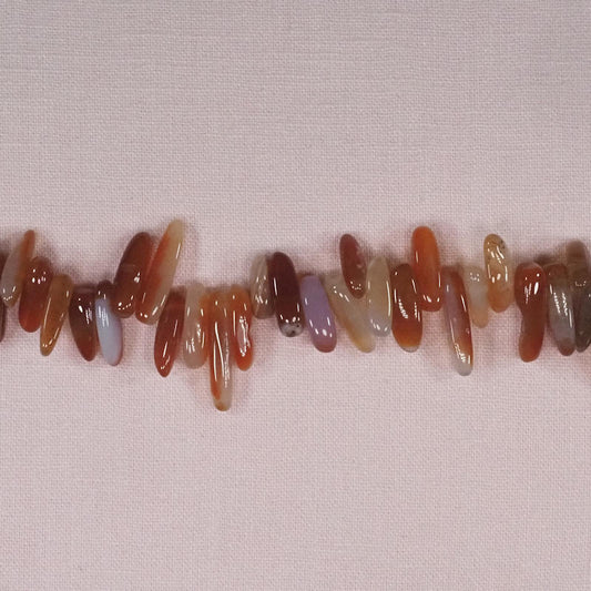 4 mm to 6 mm top-drilled irregular carnelian oblong beads