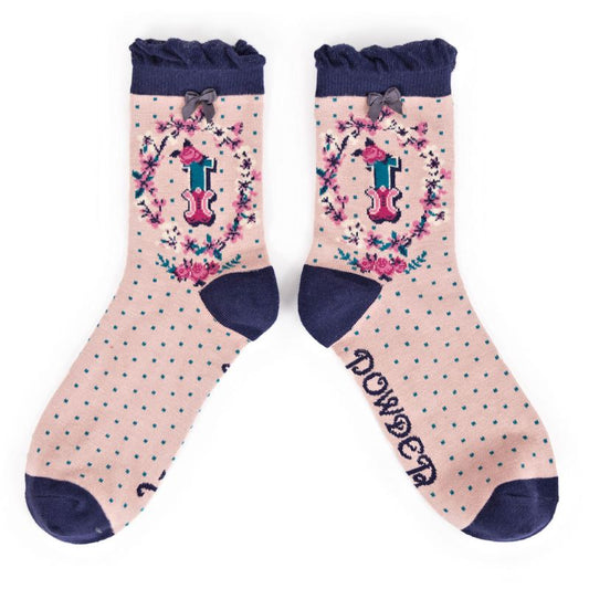 Alphabet socks - I to L