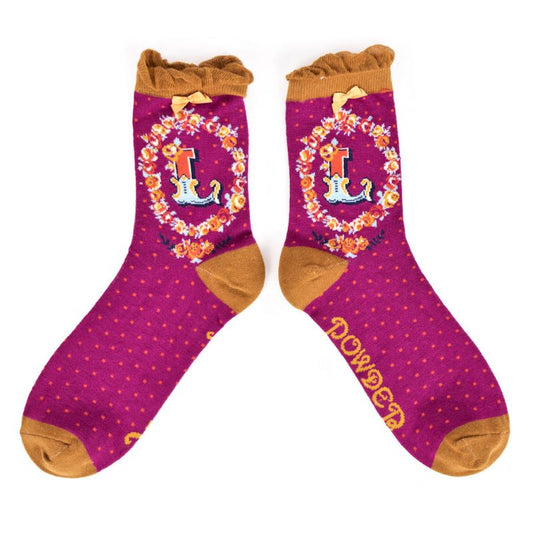Alphabet socks - I to L