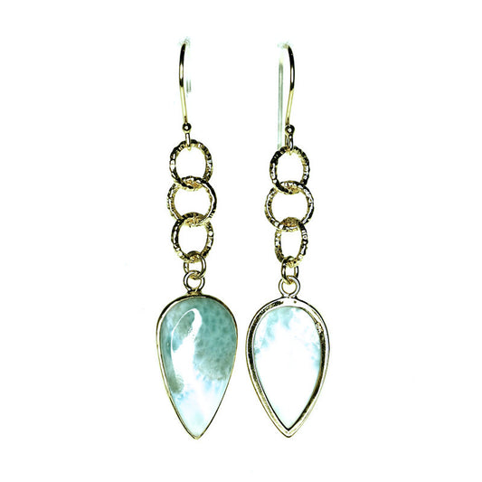 Larimar drop earrings