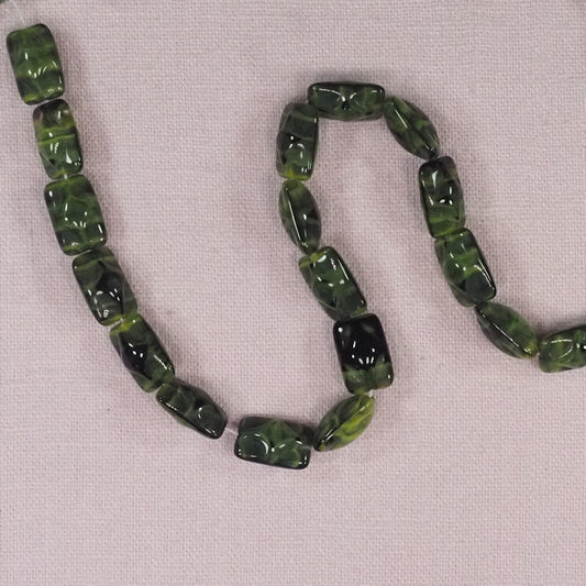 12 mm by 8 mm vintage German rectangle beads