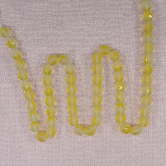 8 mm vintage lemon drop crystal beads