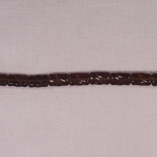 12 mm by 8 mm Czech glass amber rectangle beads