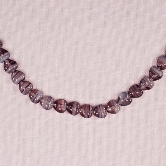 8 mm vintage Czech glass heart beads