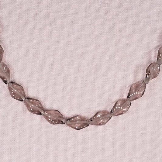 Czech glass purple twist beads