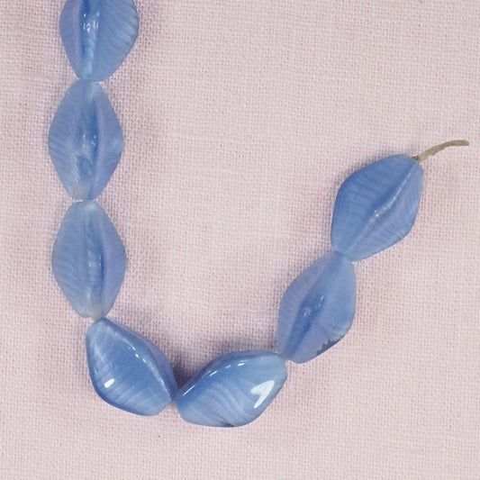 Dark blue four-sided diamond beads