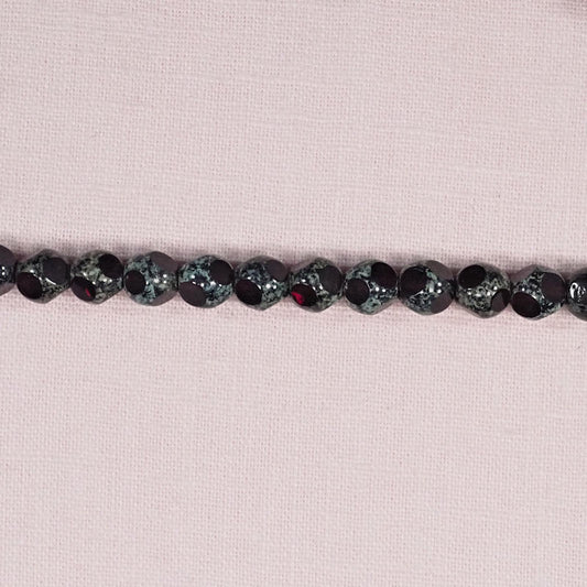 8 mm red peek-a-boo beads