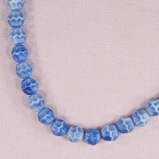 8 mm round vintage German glass beads