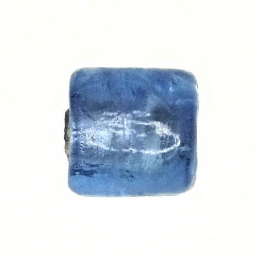 8 mm to 10 mm by 6 mm to 8 mm glass foil-lined lampwork cubes