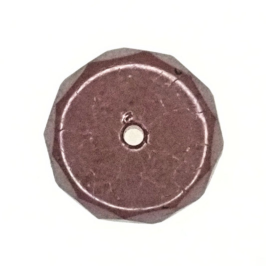 12 mm faceted amethyst glass rondelles