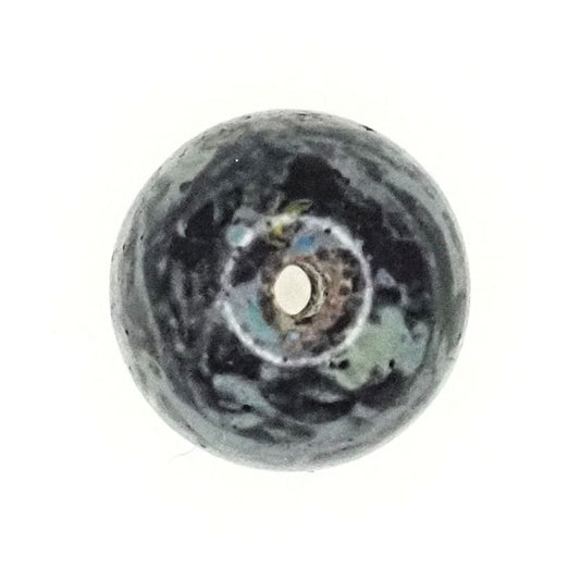 8 mm round speckled Czech glass beads