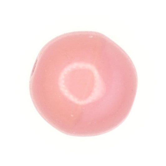 8 mm round pink Czech glass beads