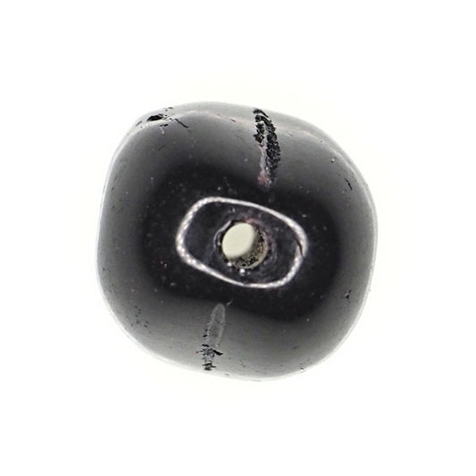 Irregular four-sided black beads
