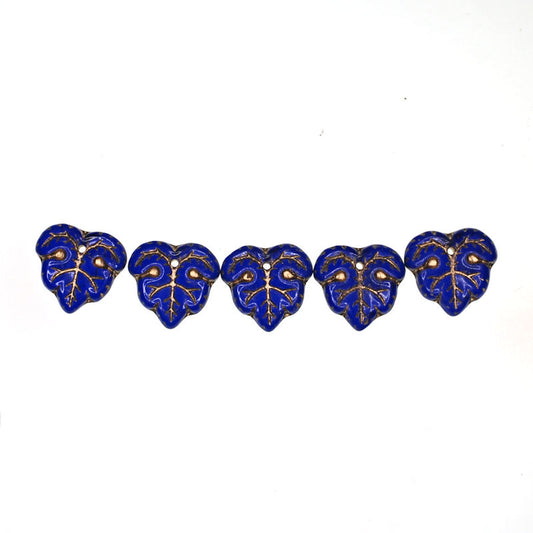 12 mm Czech glass leaves