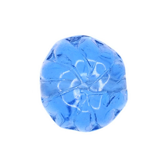 8 mm round blue Czech glass beads