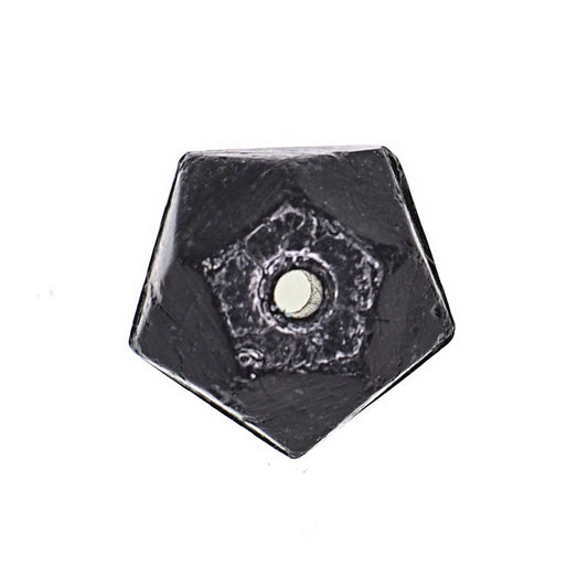 9 mm black faceted glass beads