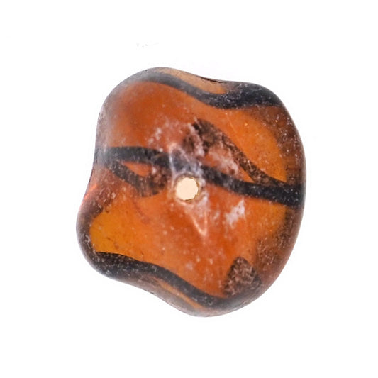 10 mm irregular tiger striped rondelle