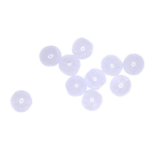 6 mm round pale lavender Czech glass beads