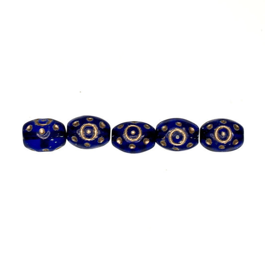 9 mm by 7 mm Czech glass eggs