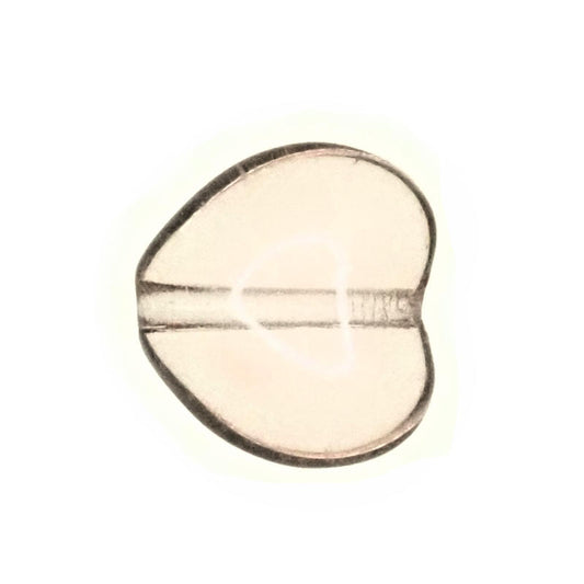 8 mm clear pink heart beads