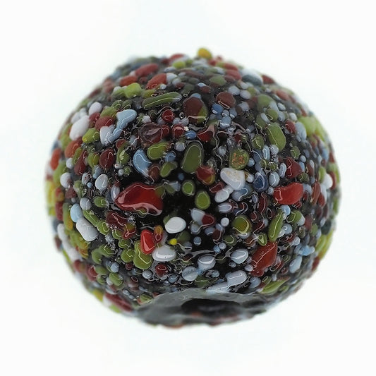 Black yellow speckle bead