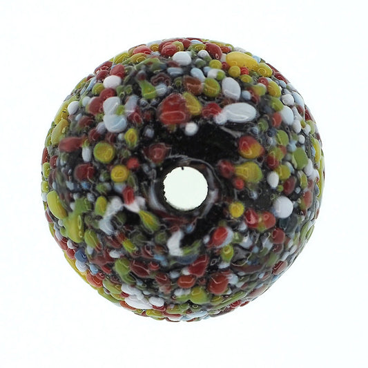 Black yellow speckle bead
