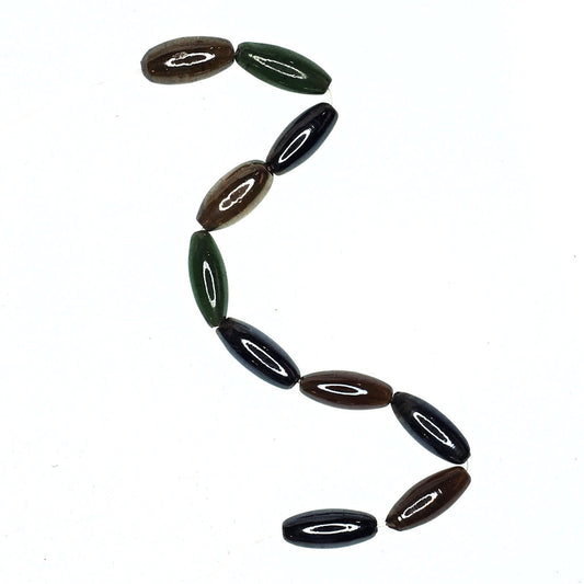 Metallic finish oval bead mix