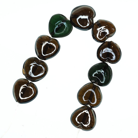 Metallic heart bead mix
