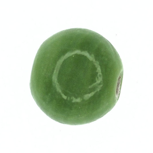 Lime green hand wound glass bead
