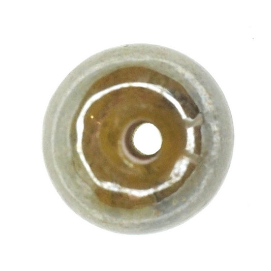 Luminous amber yellow round bead