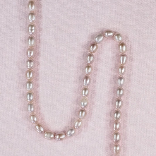 8 mm pink oval pearls