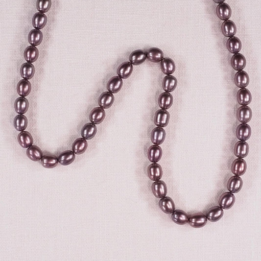 8 mm mauve rice pearls
