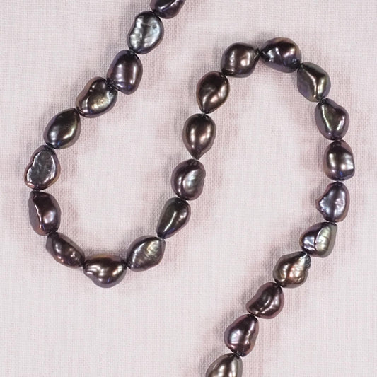 10 mm Baroque peacock pearls