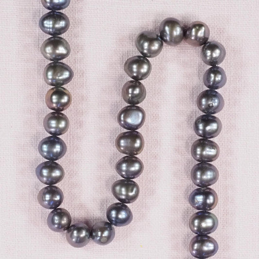 8 mm oval peacock pearls