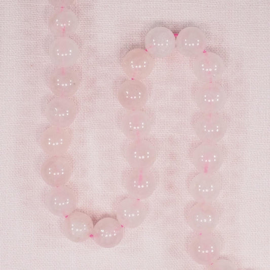 10 mm round rose quartz beads