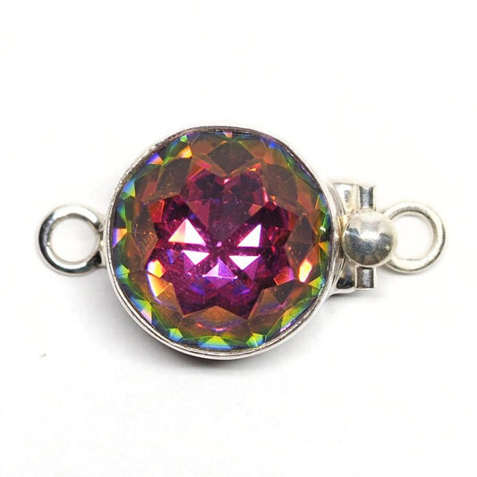 Pink and green Swarovski clasp