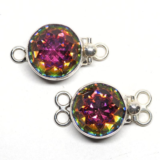 Pink and green Swarovski clasp