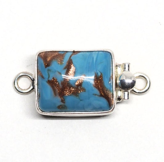 Turquoise and gold Murano clasp