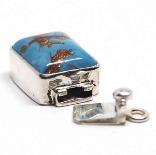 Turquoise and gold Murano clasp