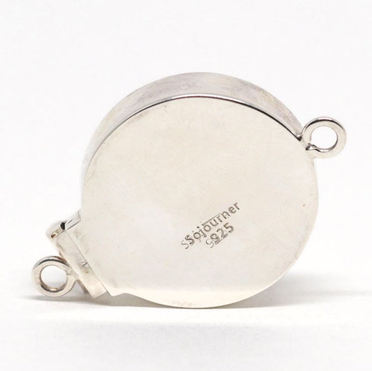 Round white rose clasp