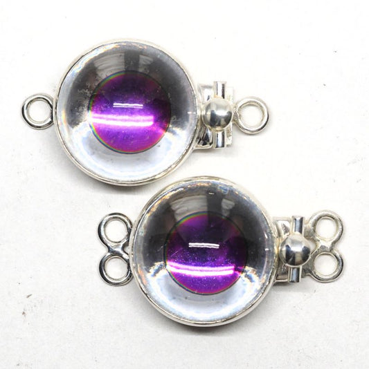 Swarovski eyeball clasp