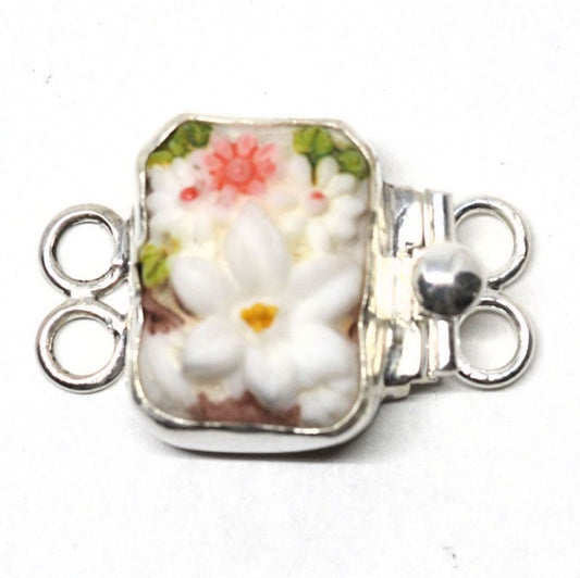 Tiny floral garden bracelet clasp