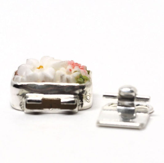 Tiny floral garden bracelet clasp